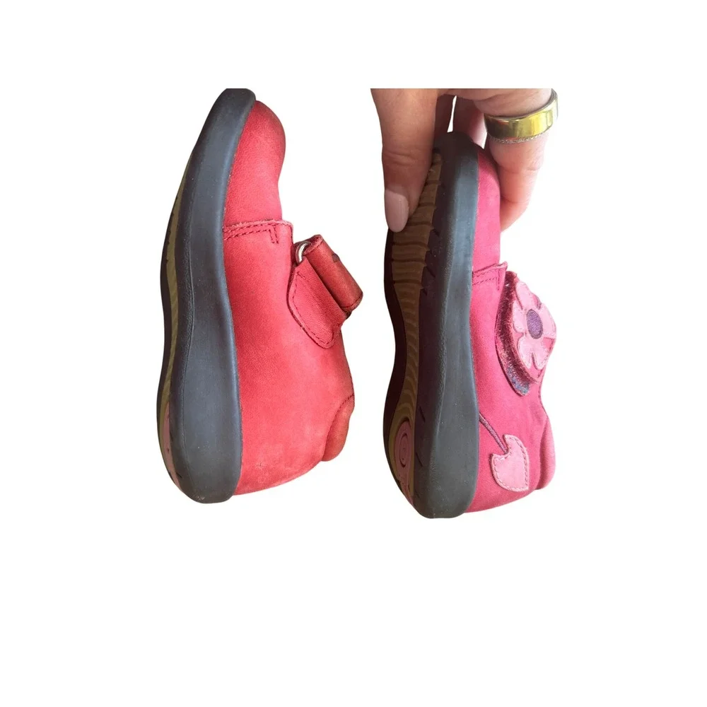 Stride Rite Baby Girls‎ Pink Leather Flower Accent Shoes Size 6.5W